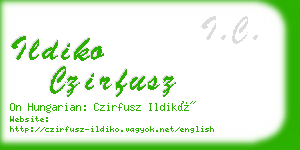 ildiko czirfusz business card